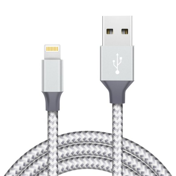 USB iPhone Charger, Cord 6FT Nylon Braided Cable - Picture 1 of 8